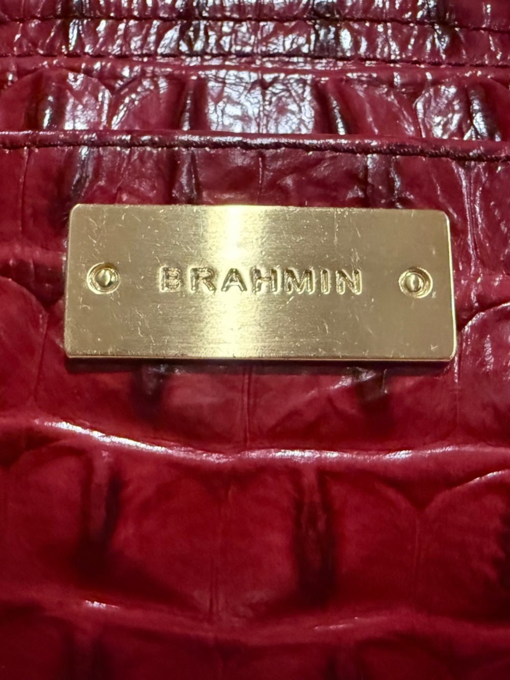 BRAHMIN Mini Arno Tote in Deep Red - Picture 8 of 12